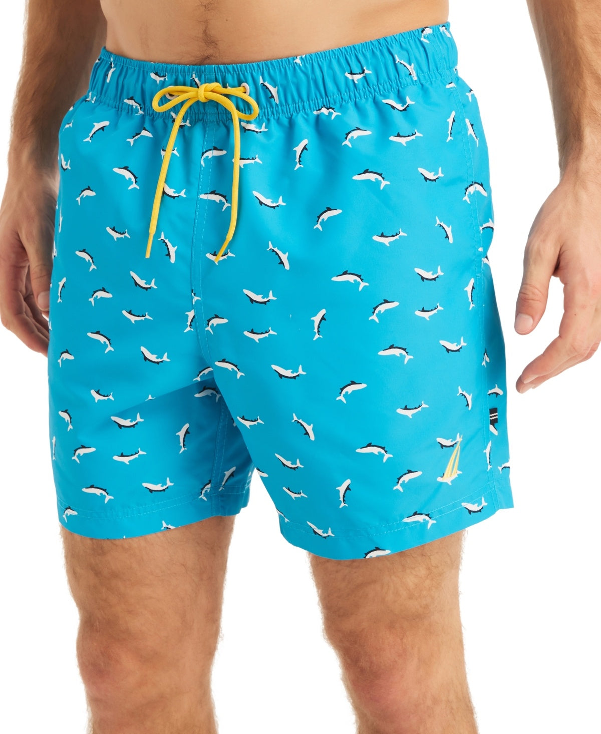 Nautica Mens Regular fit Swim Trunks Swimwear XXL / 5.5 Blue