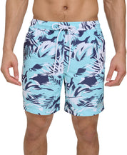 Calvin Klein Mens Regular fit Swim Trunks Swimwear Small Blue Floral
