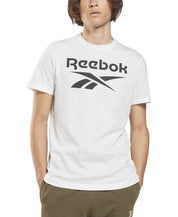 Reebok Mens Regular fit Short Sleeve T-Shirt Shirt Large White Solid