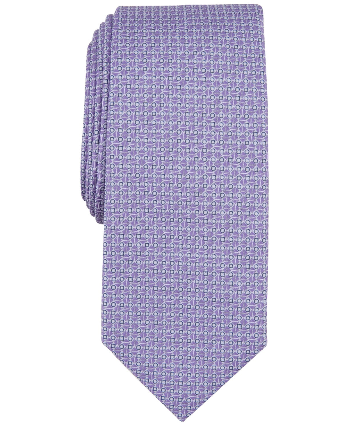 Alfani Mens Tie Necktie One Size Purple Lavender