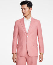 Tommy Hilfiger Mens Modern fit Sport Coat Blazer 44 S Light Red Solid Stretch