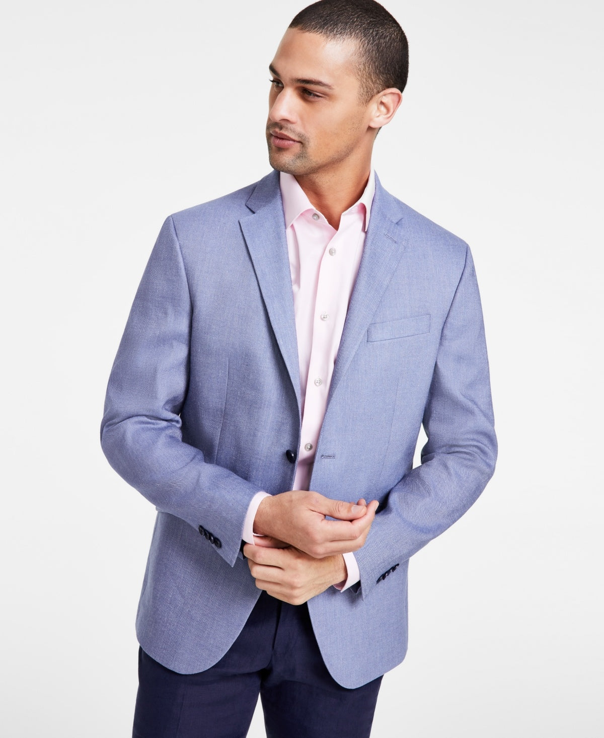 Kenneth Cole Reaction Mens Slim fit Sport Coat Blazer 40 R Blue