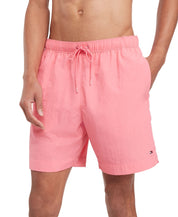 Tommy Hilfiger Mens Regular fit Swim Trunks Swimwear Small Pink Solid