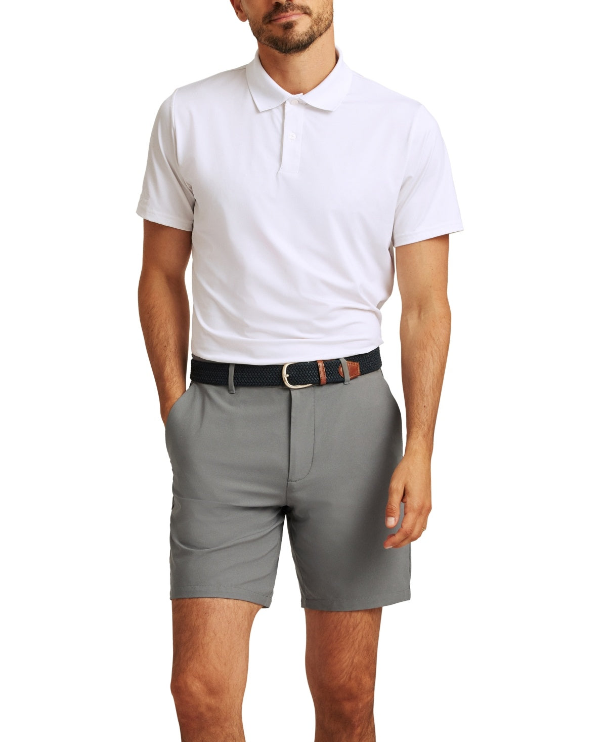 Bonobos Mens Regular fit Casual Shorts 32 Grey Solid