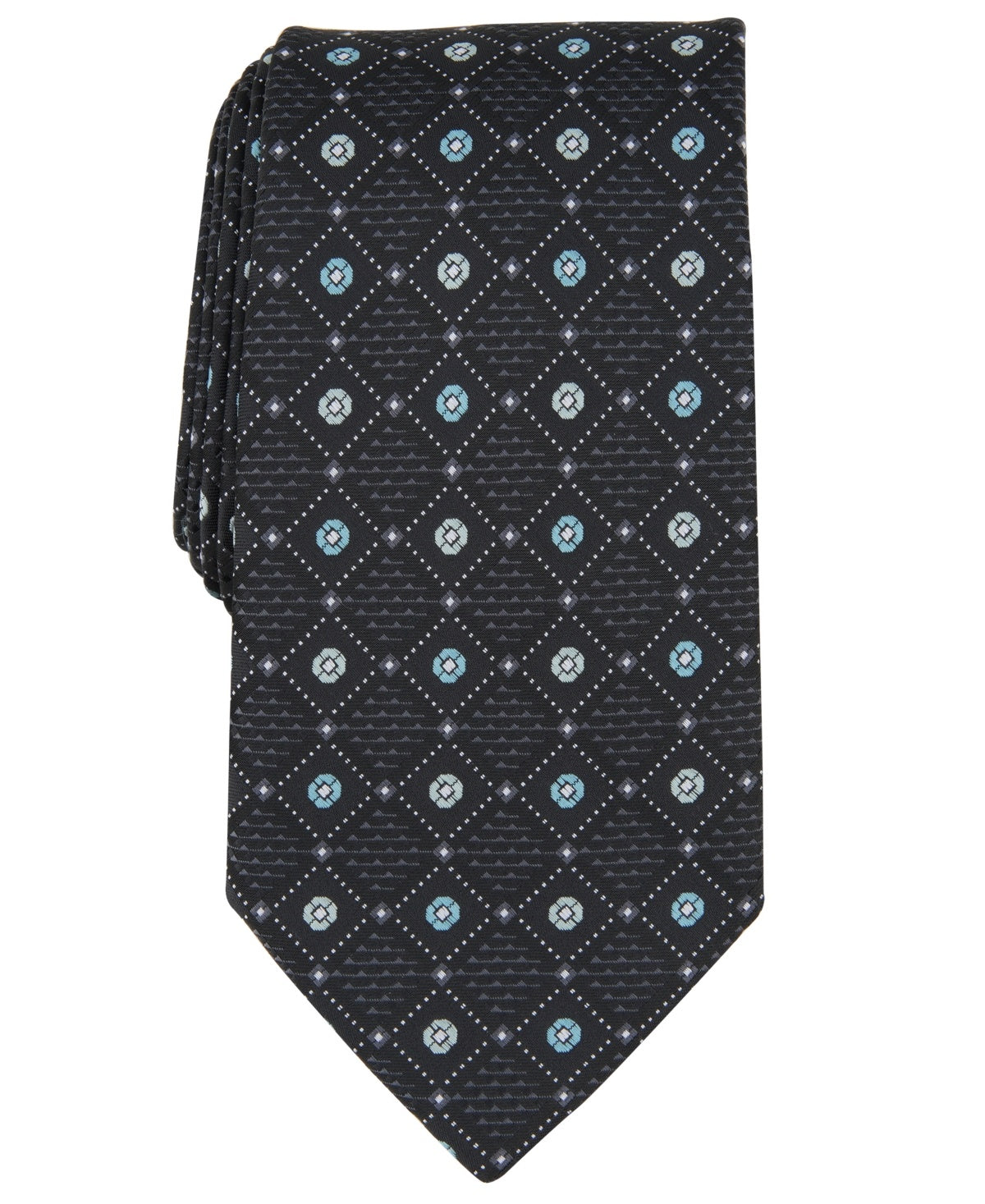 Perry Ellis Mens Tie Necktie One Size Orange Cutler Mini Dot