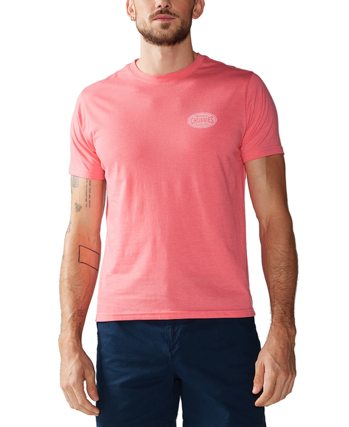 Chubbies Men Relaxed fit Short Sleeve T-Shirt Shirt Small Red Solid