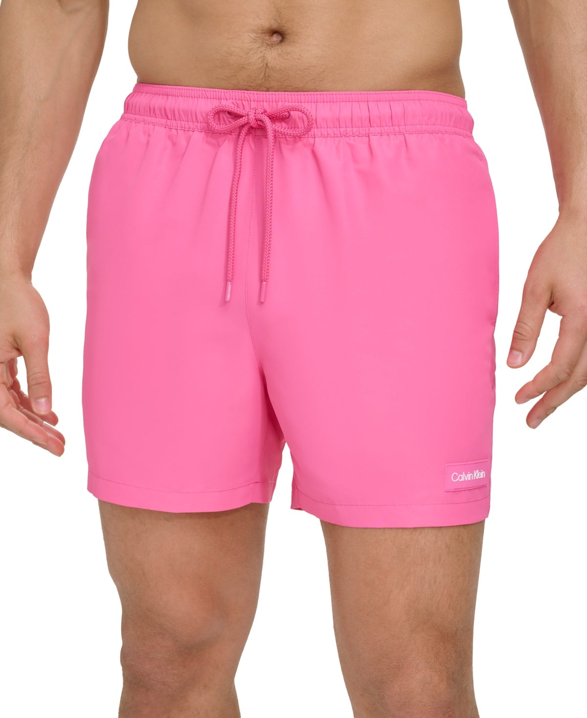 Calvin Klein Mens Regular fit Swim Trunks Swimwear XL / 5 Inseam Pink Solid