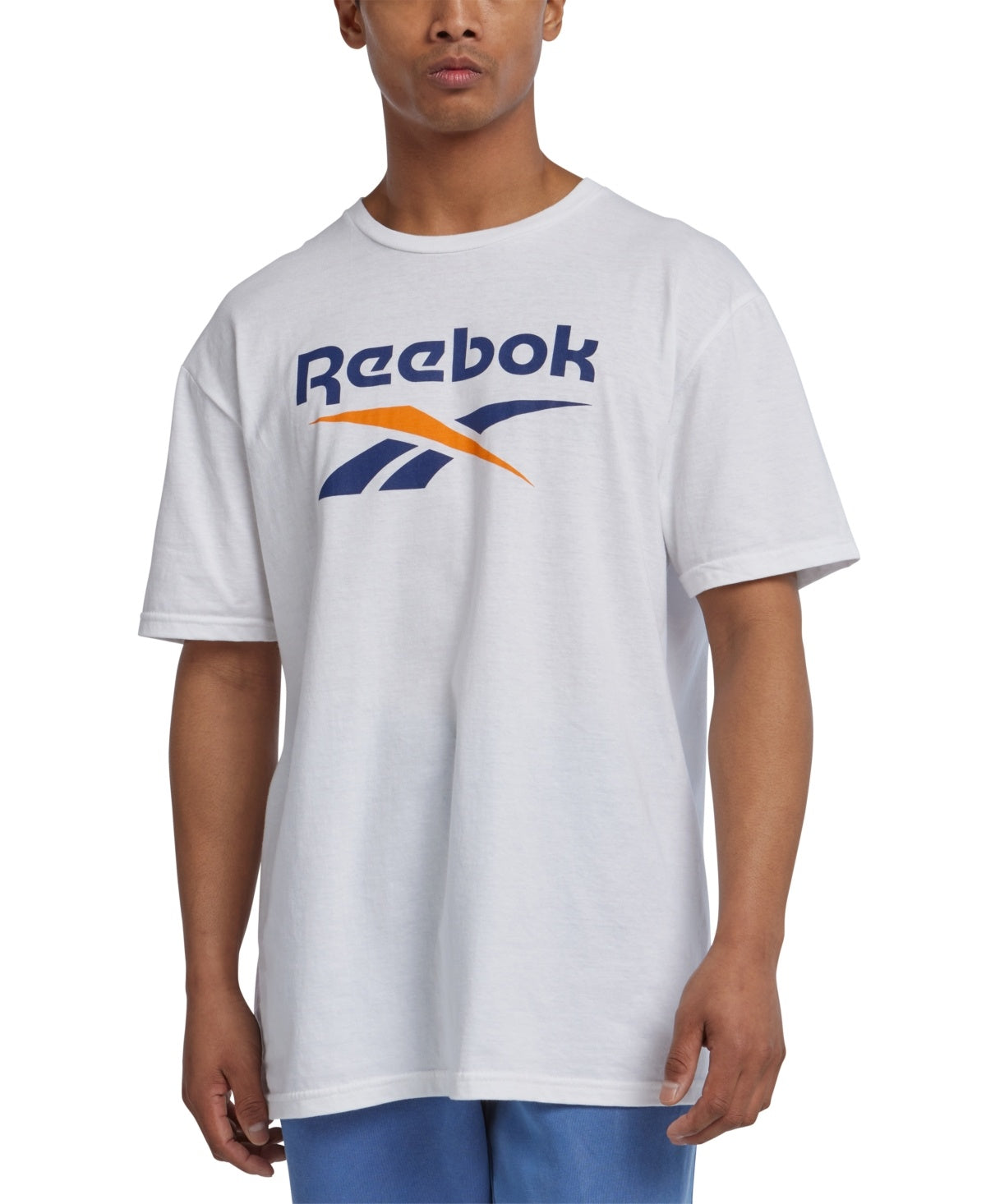 Reebok Mens Regular fit Short Sleeve Graphic T-Shirt Shirt XL White Solid