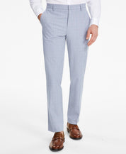 Tommy Hilfiger Mens Modern fit Dress Pants 36 / 34 Light Blue Plaid Stretch
