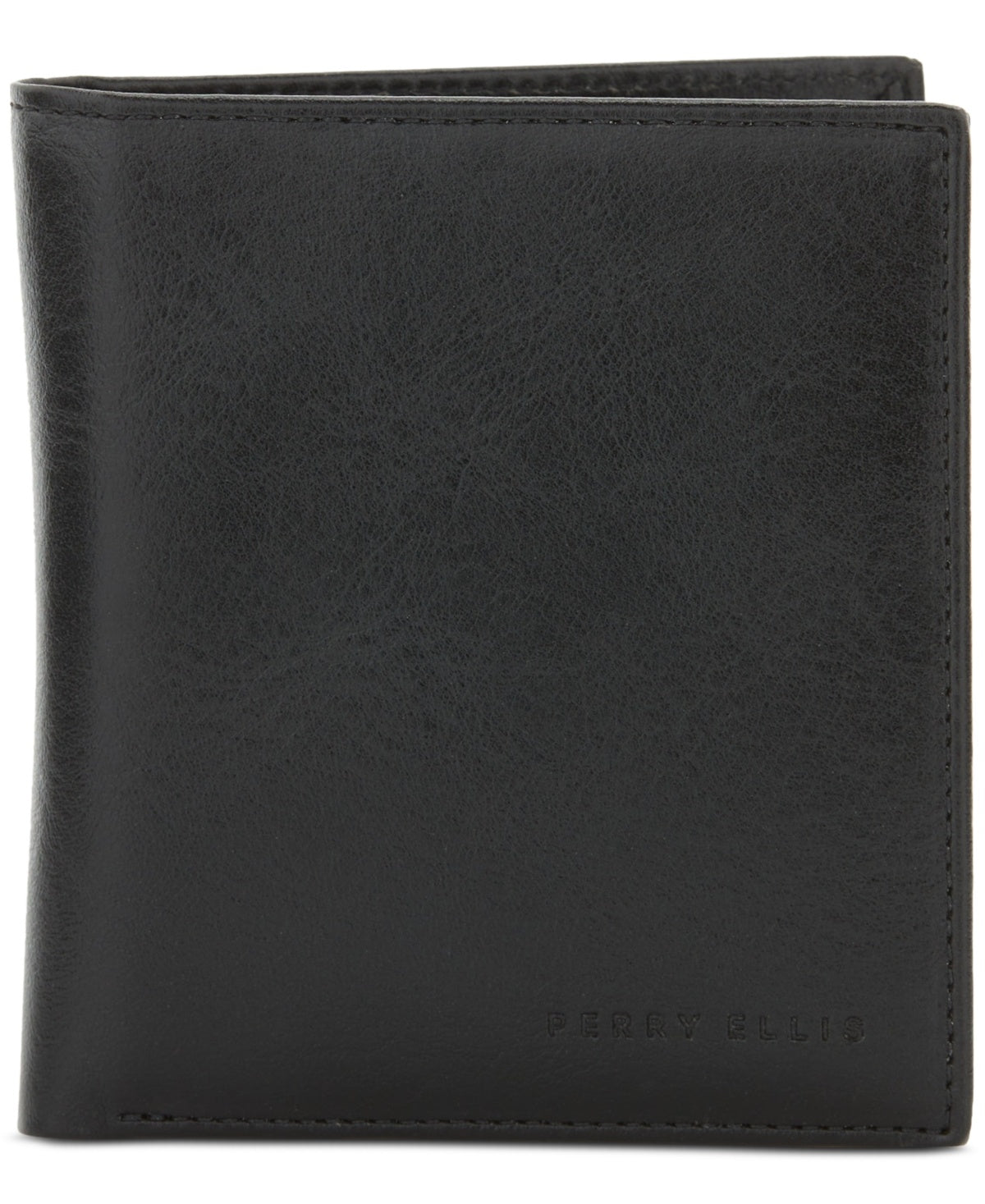Perry Ellis Portfolio Mens  Euro Bifold Wallet Black