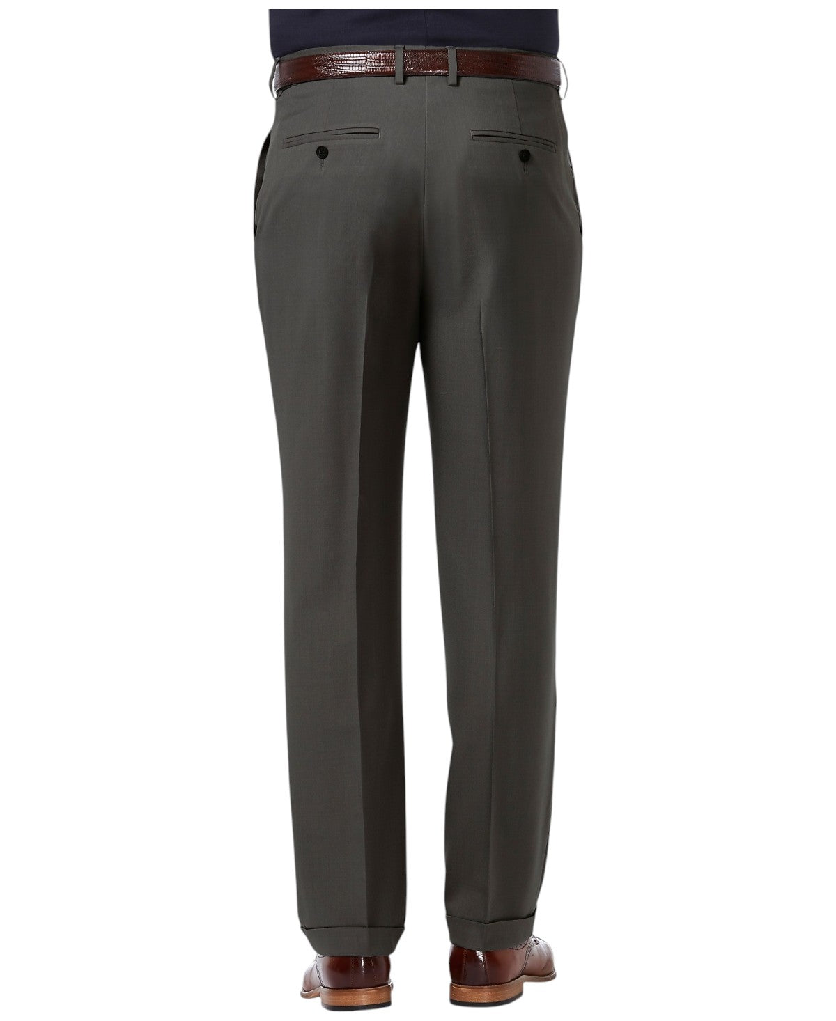 Haggar Mens Classic fit Dress Pants 44 / 29 Charcoal Grey Solid