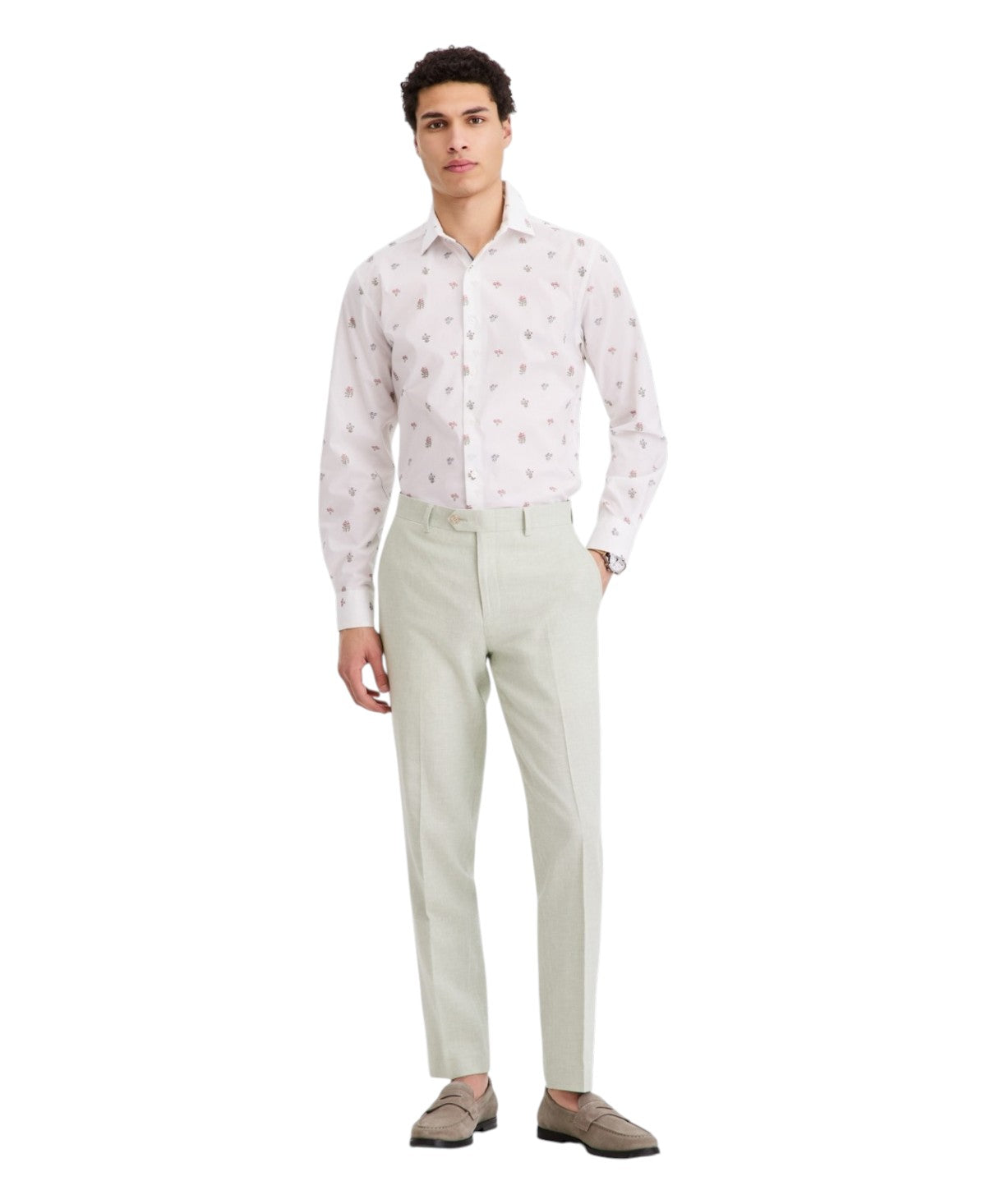 Bar Iii Mens Slim fit Dress Pants 36 / 30 Light MInt Green Solid