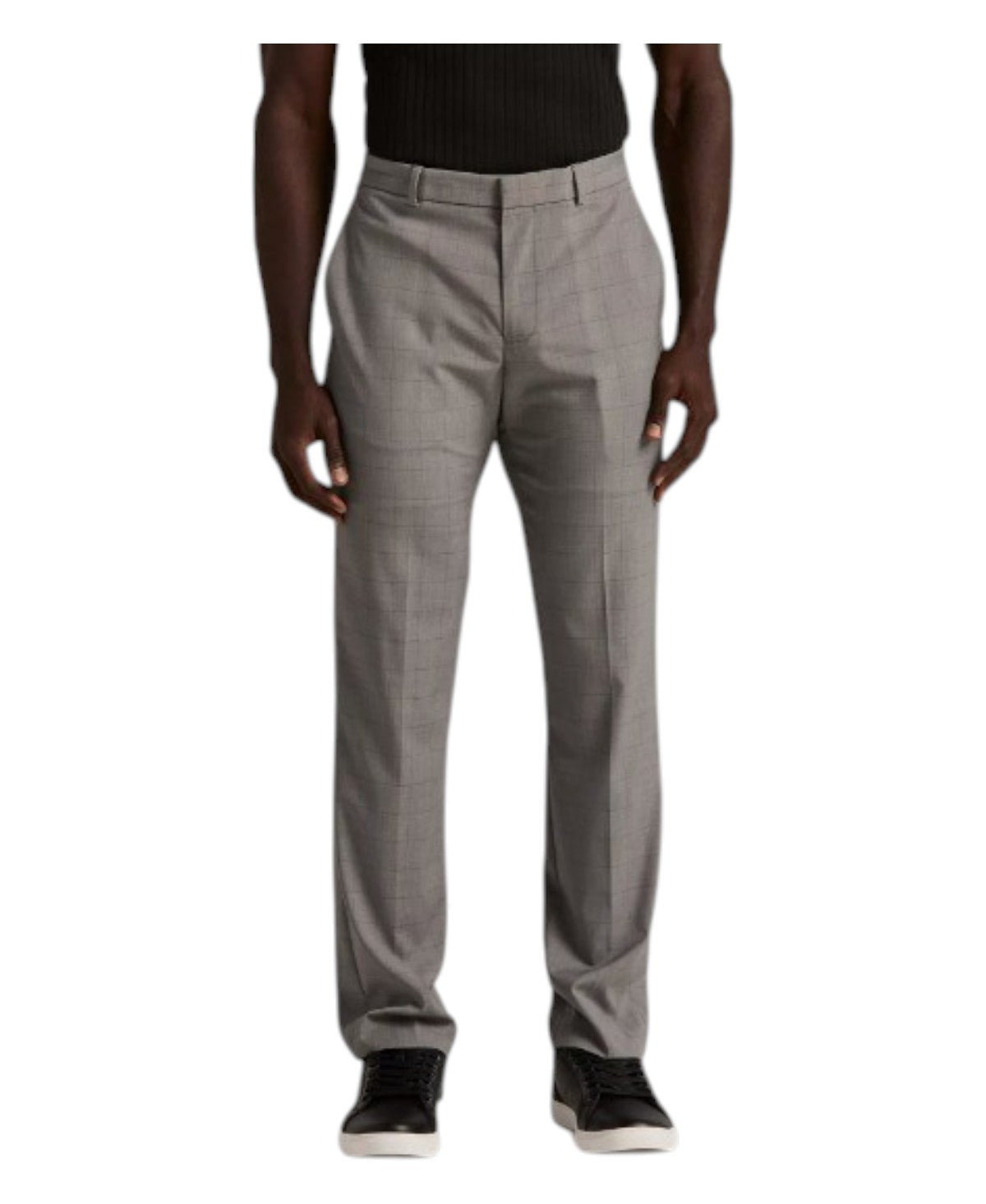 Perry Ellis Portfolio Mens Slim fit Dress Pants 34 / 30 Brown Check