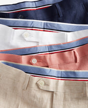 Tommy Hilfiger Mens Modern fit  Linen Dress Pants 42 / 30 Red Solid