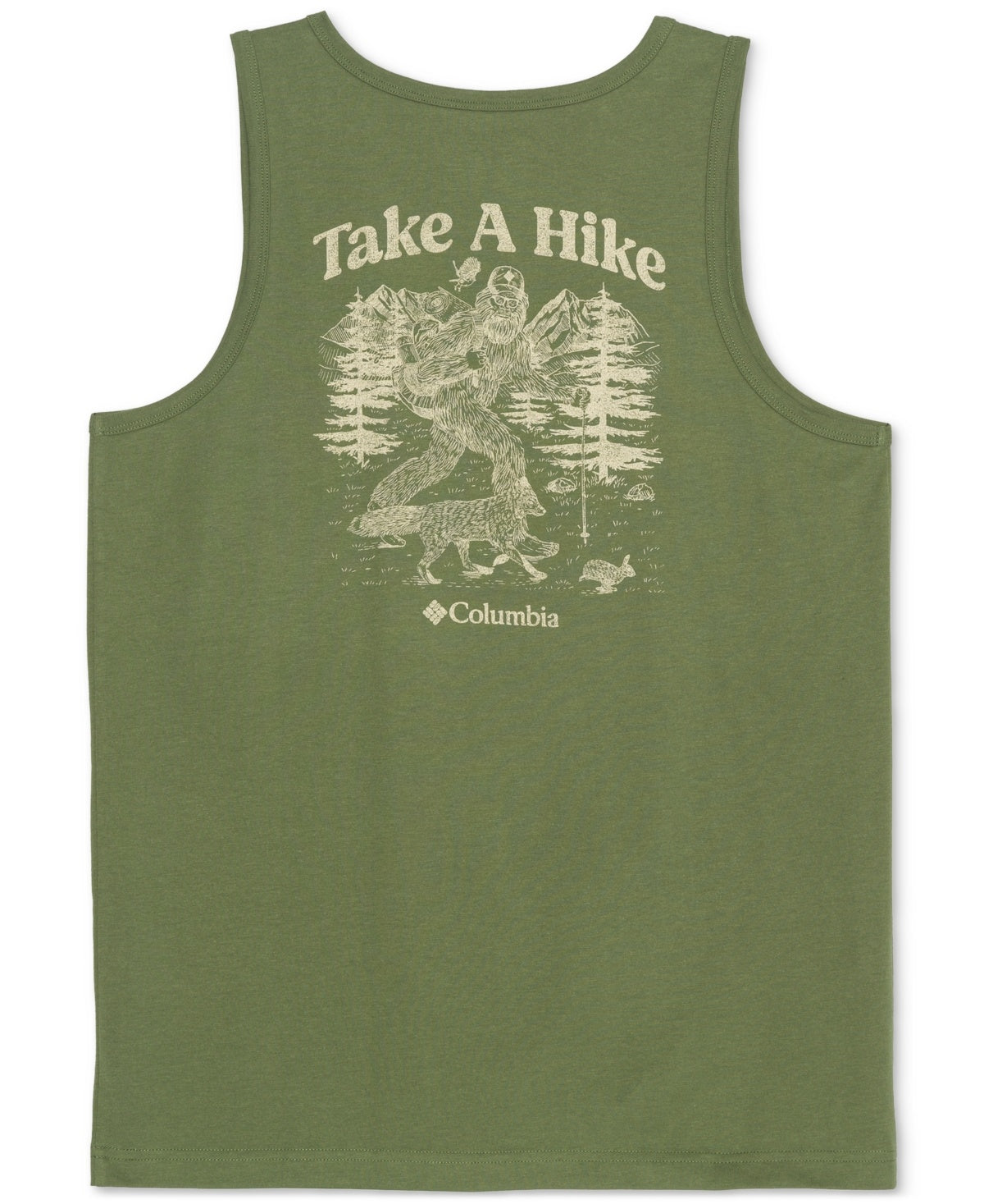 Columbia Mens Regular fit Sleeveless Graphic Tank Top Shirt XXL Green Solid