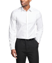 Calvin Klein Mens Slim fit Dress Shirt Large 16 in 32-33 White Solid