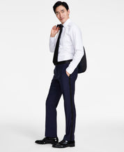Brooks Brothers Mens Classic fit Tuxedo Pants 34 / 32 Navy Blue Solid Stretch