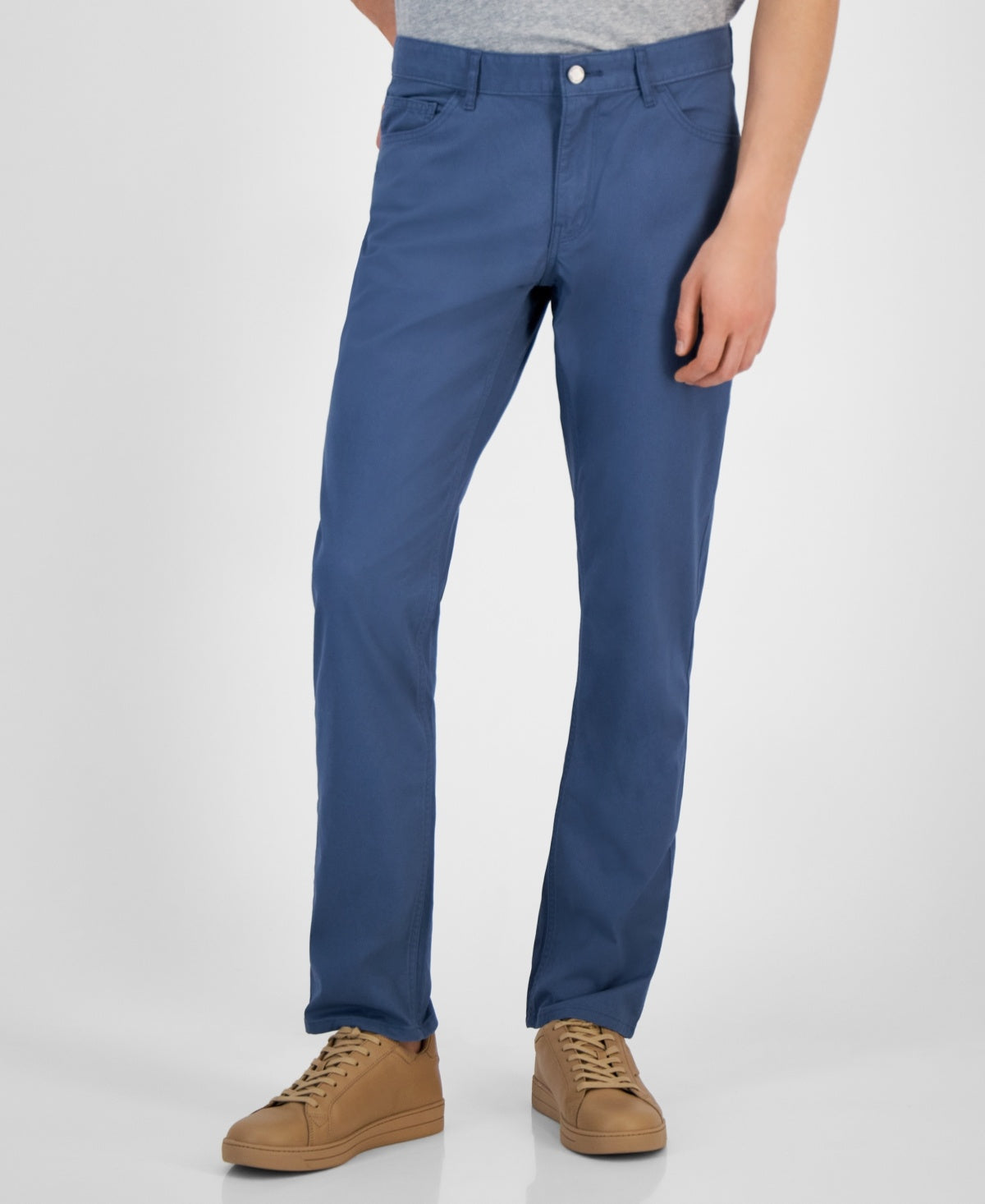 Michael Kors Mens Slim fit Parker Casual Pants 38 / 30 Blue Solid Stretch
