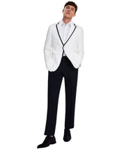 Tommy Hilfiger Mens Modern fit Sport Coat Blazer 44 S White Green Tipped