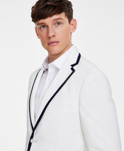 Tommy Hilfiger Mens Modern fit Sport Coat Blazer 44 L White Solid