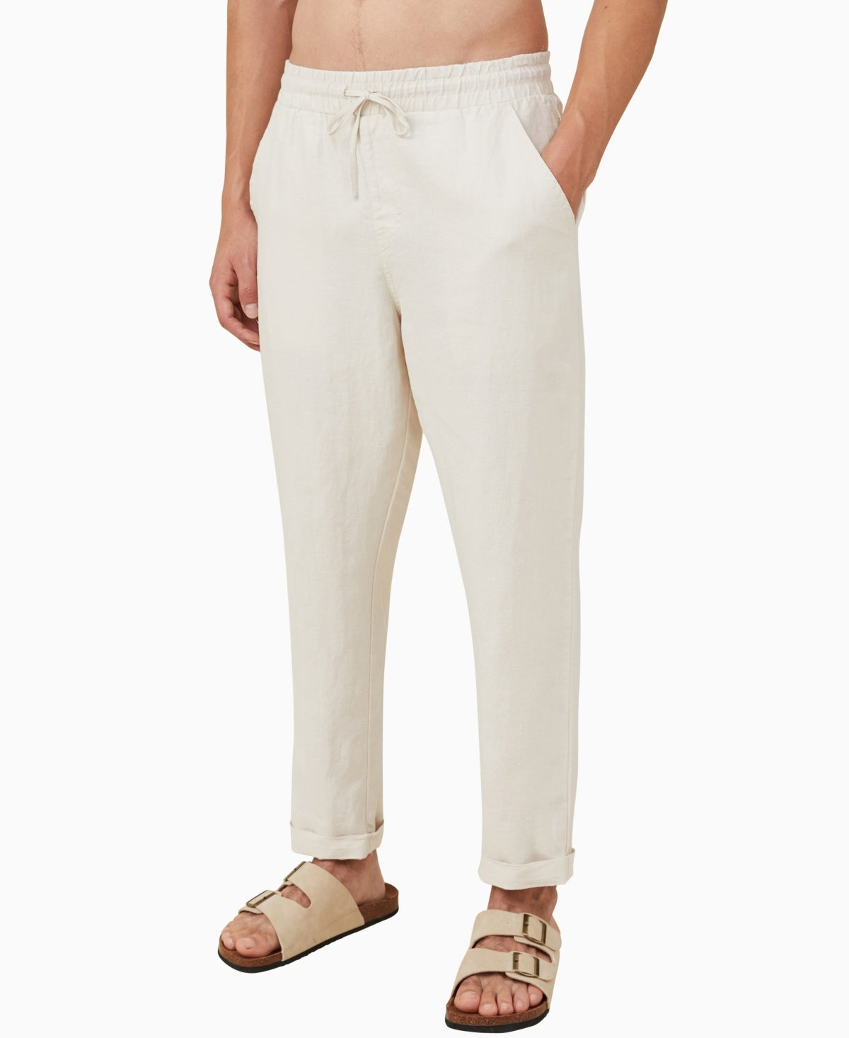 Cotton On Mens Regular fit Casual Pants Medium  Beige