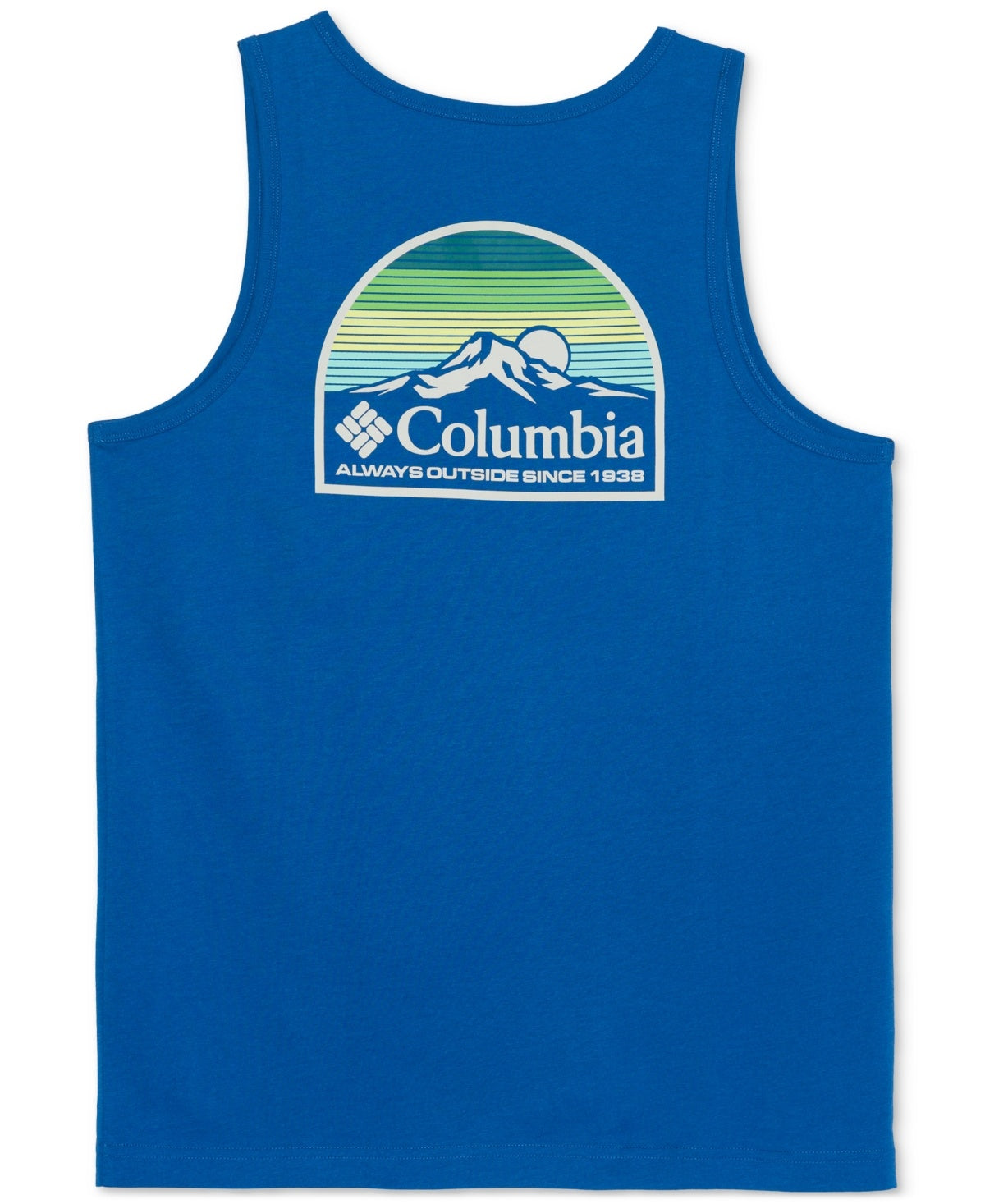 Columbia Men Regular fit Short Sleeve Graphic Tank Top Shirt Large Blue