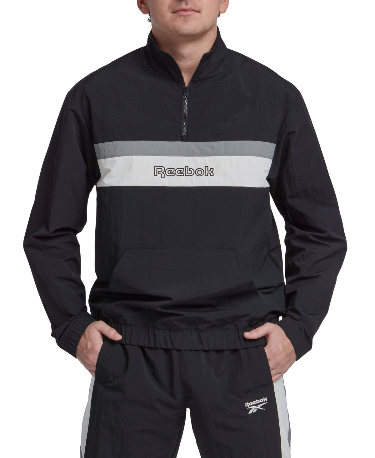 Reebok Men Windbreaker Coat XXL Black