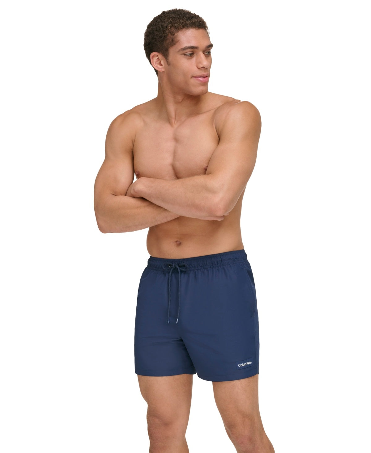 Calvin Klein Men Regular fit Swim Trunks Swimwear Large Blue Solid