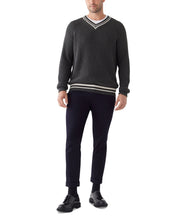 Frank And Oak Mens Relaxed Fit V Neck Sweater Dark Grey Heather XL