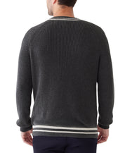 Frank And Oak Mens Relaxed Fit V Neck Sweater Dark Grey Heather XL