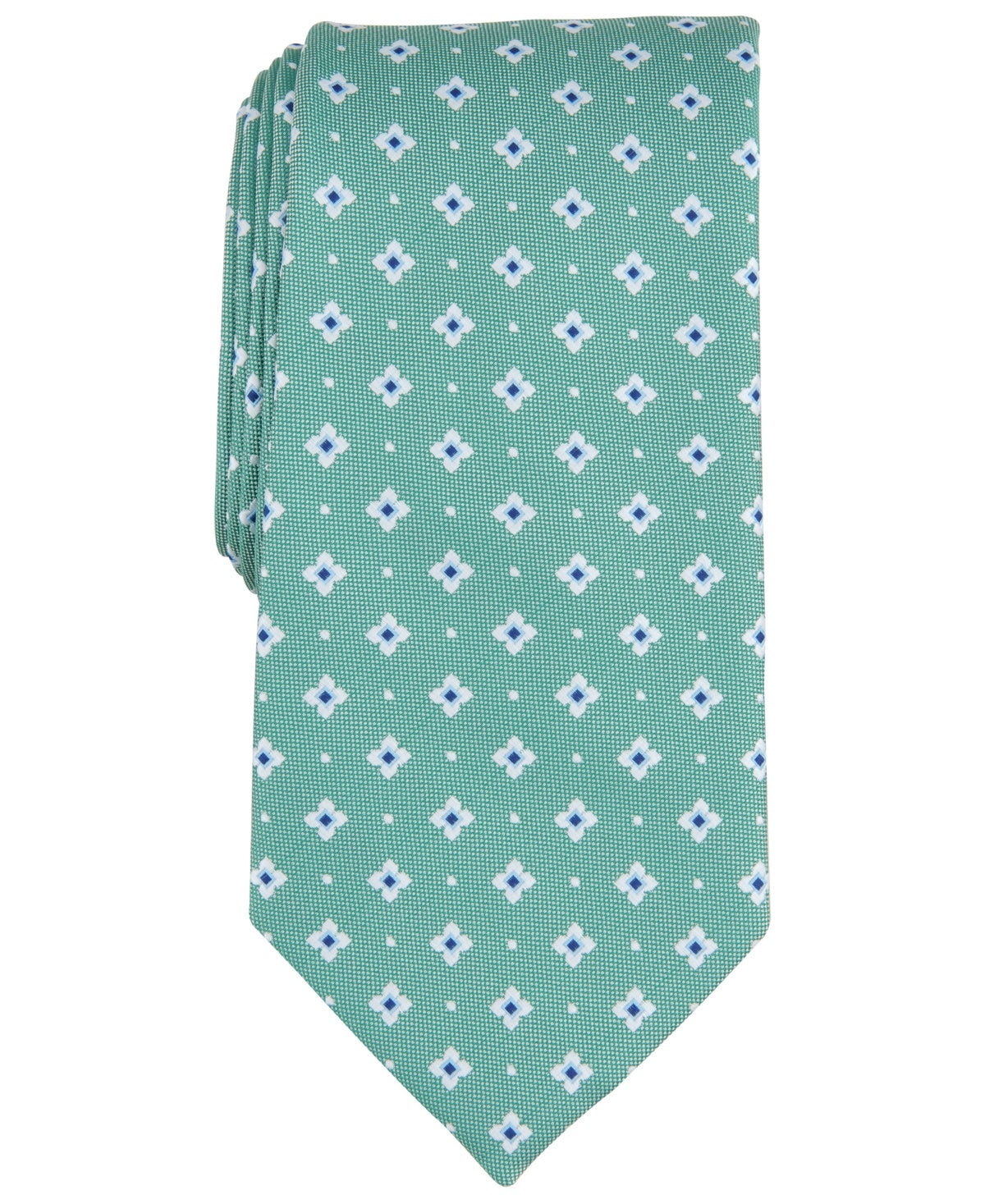 Club Room Men Regular fit Tie Necktie One Size Green Delaney Medallion