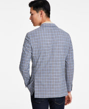 Tommy Hilfiger Mens Modern fit Sport Coat Blazer 44 L Light Blue Plaid