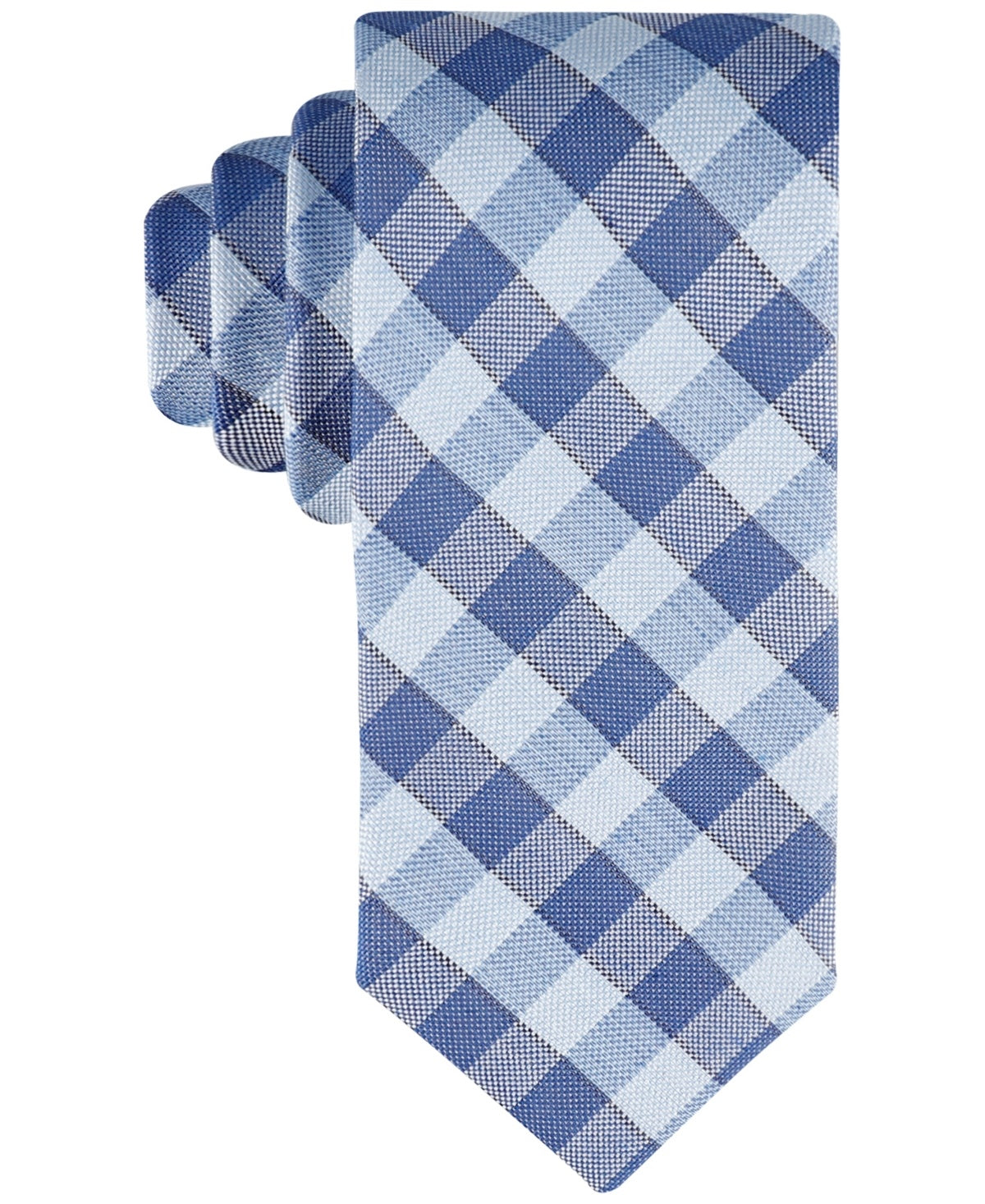 Tommy Hilfiger Mens Regular fit Tie Necktie One Size Blue Multi Plaid