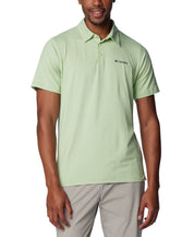 Columbia Men Regular fit Short Sleeve Polo Shirt Medium Green Solid