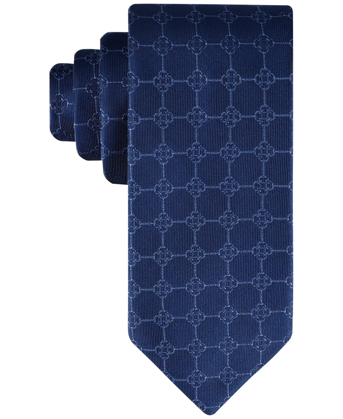 Tommy Hilfiger Men Regular fit Tie Necktie One Size Blue Derby Grid