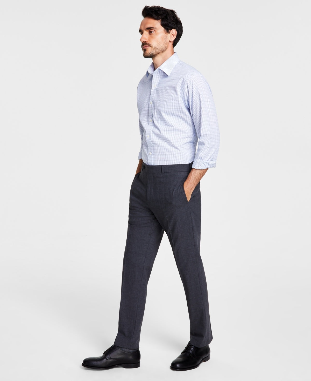 Brooks Brothers Mens Classic fit Wool Dress Pants 33 / 30 Gray Solid