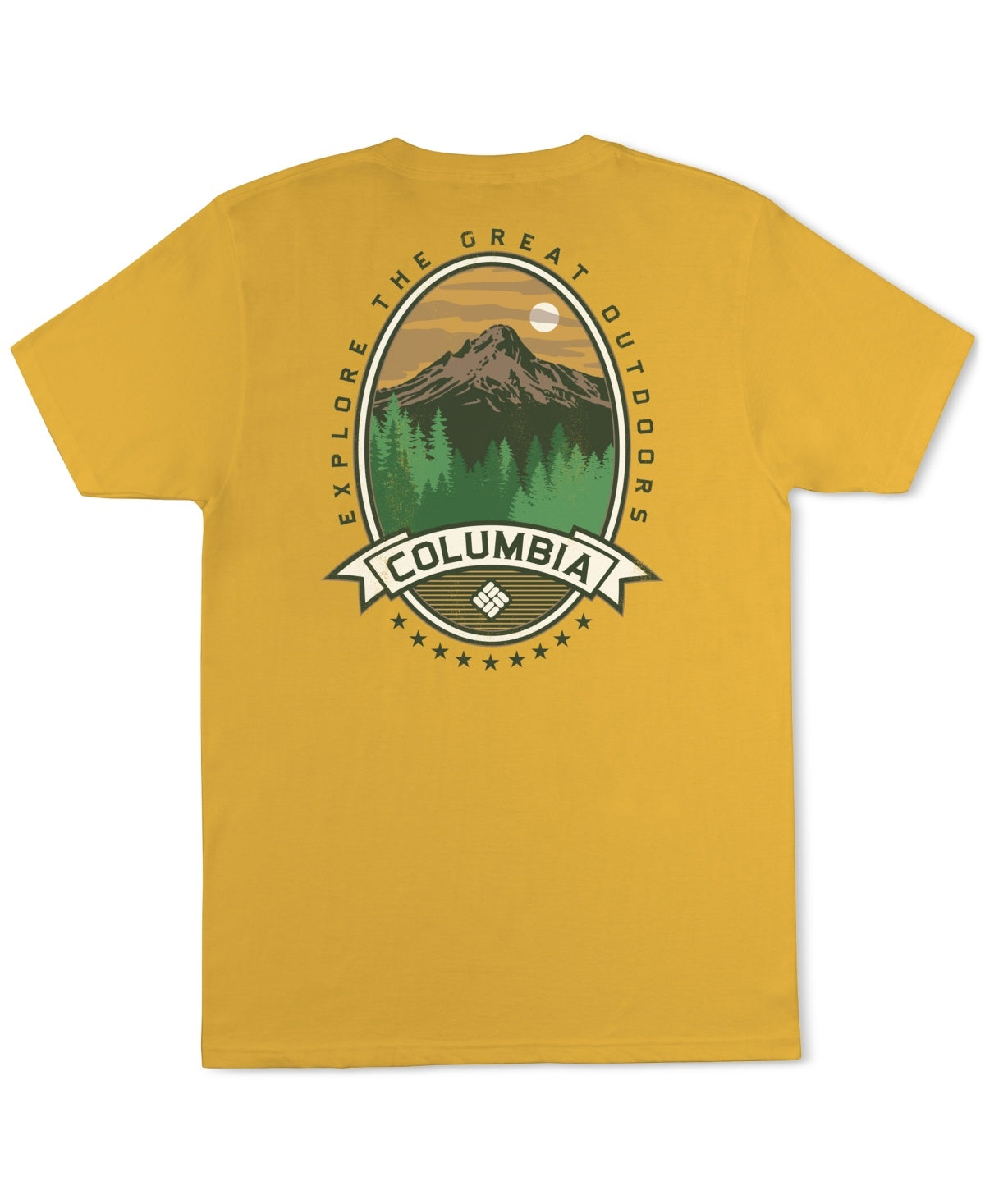Columbia Mens Regular fit Graphic Short Sleeve T-Shirt Shirt XL Yellow