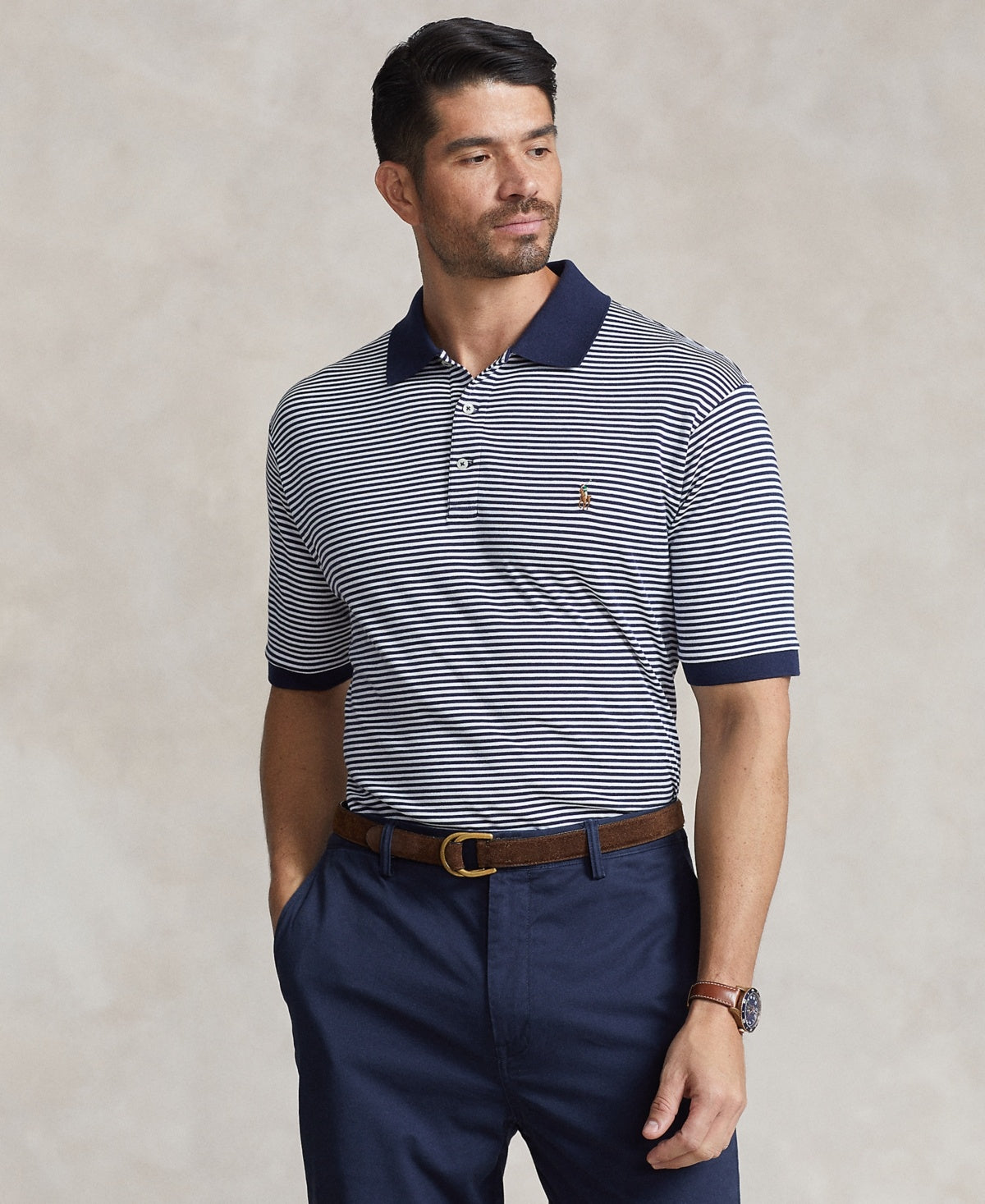 Polo Ralph Lauren Men Regular fit Polo Shirt 3XLT Blue Striped
