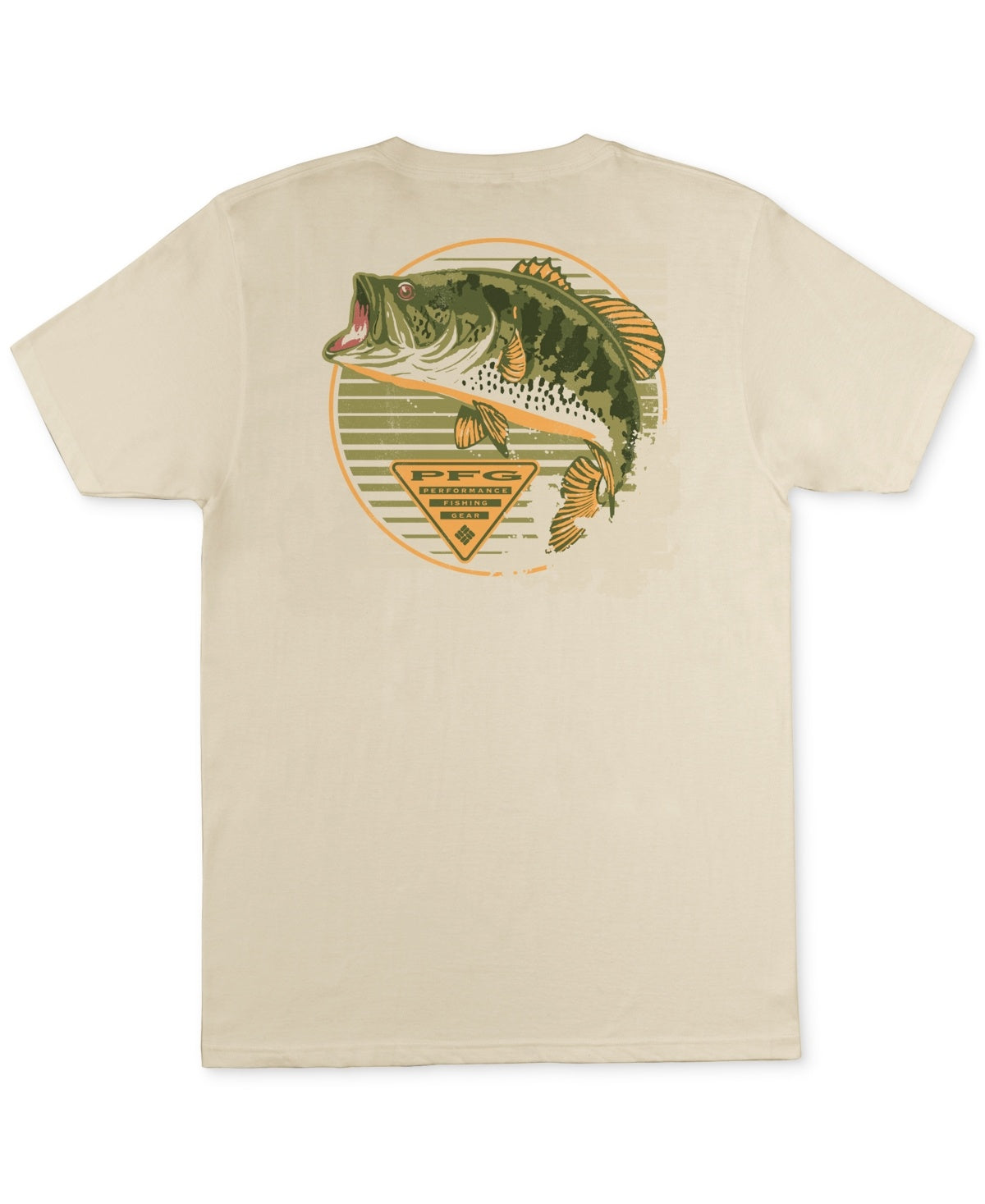 Columbia Men Regular fit Short Sleeve Graphic T-Shirt Shirt XXL Beige Solid