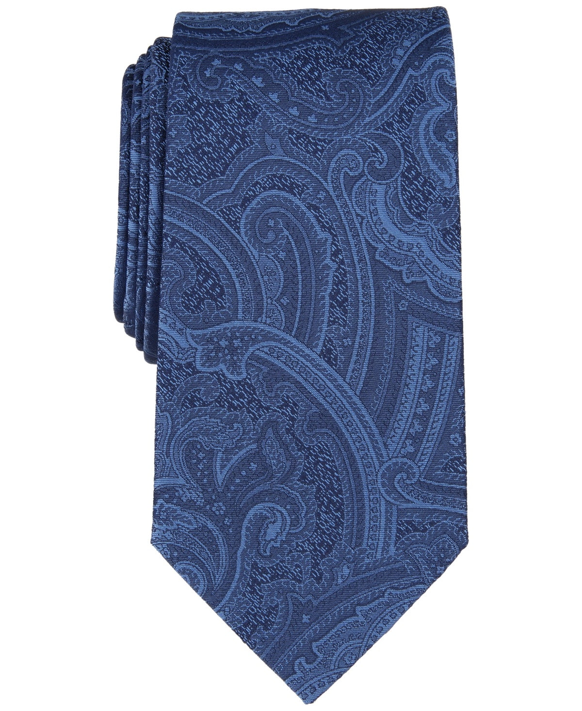 Michael Kors Mens Tie Necktie One Size Blue Paisley