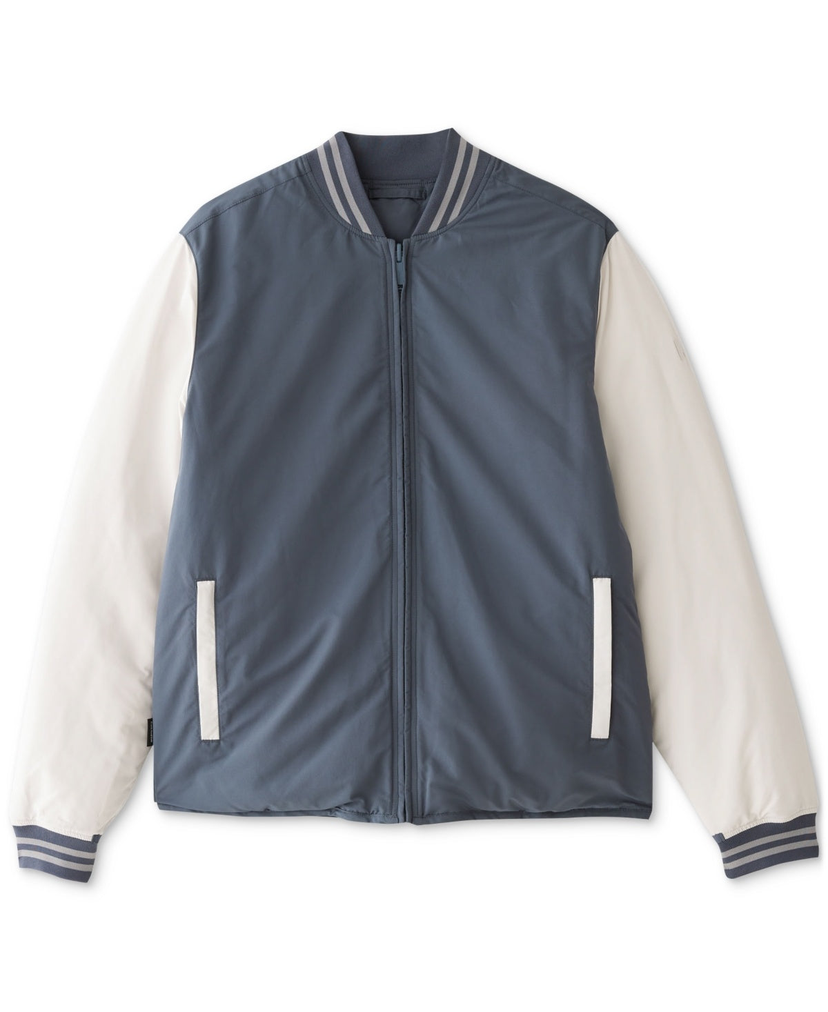 Frank And Oak Men's Skyline Revere Weather Resistant Varsity Jacket Blue Large