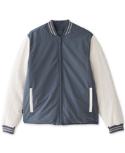 Frank And Oak Men's Skyline Revere Weather Resistant Varsity Jacket Blue Large