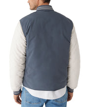 Frank And Oak Men's Skyline Revere Weather Resistant Varsity Jacket Blue Large