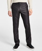 Kenneth Cole Mens Slim fit Dress Pants 36 / 29 Gun Metal Grey Solid