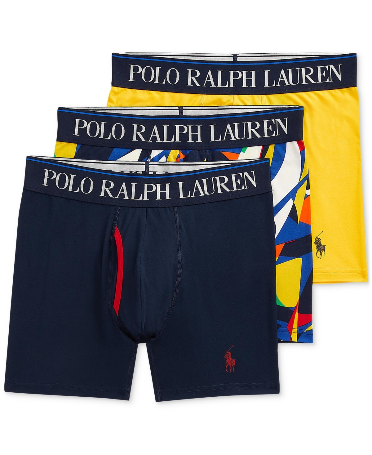 Polo Ralph Lauren Mens 3 Pack Boxer Briefs Underwear Medium Black