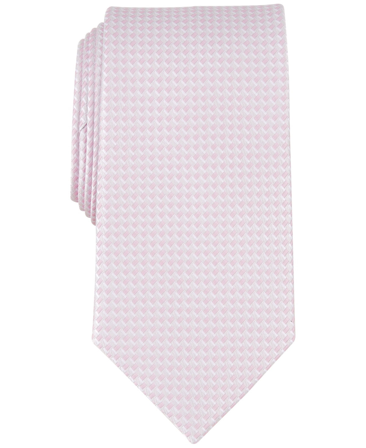 Michael Kors Mens Regular fit Tie Necktie One Size Light Pink Geometric