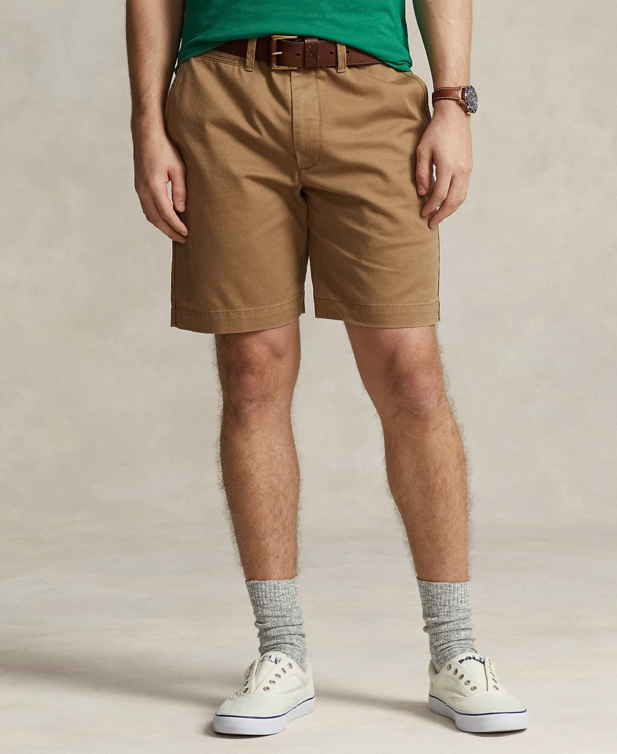Polo Ralph Lauren Mens Relaxed fit Chinos Shorts 36 Brown Solid