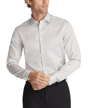 Calvin Klein Mens Regular fit Dress Shirt Medium 15.5 in 32-33 Beige Plaid