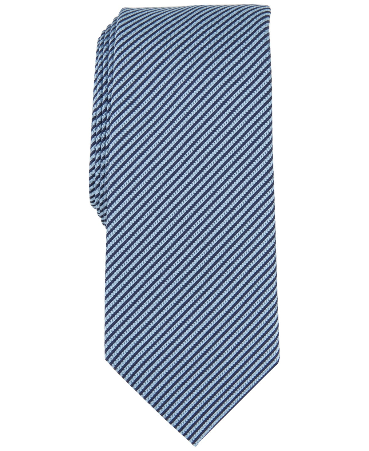 Alfani Men Regular fit Tie Necktie One Size Blue Thin Striped