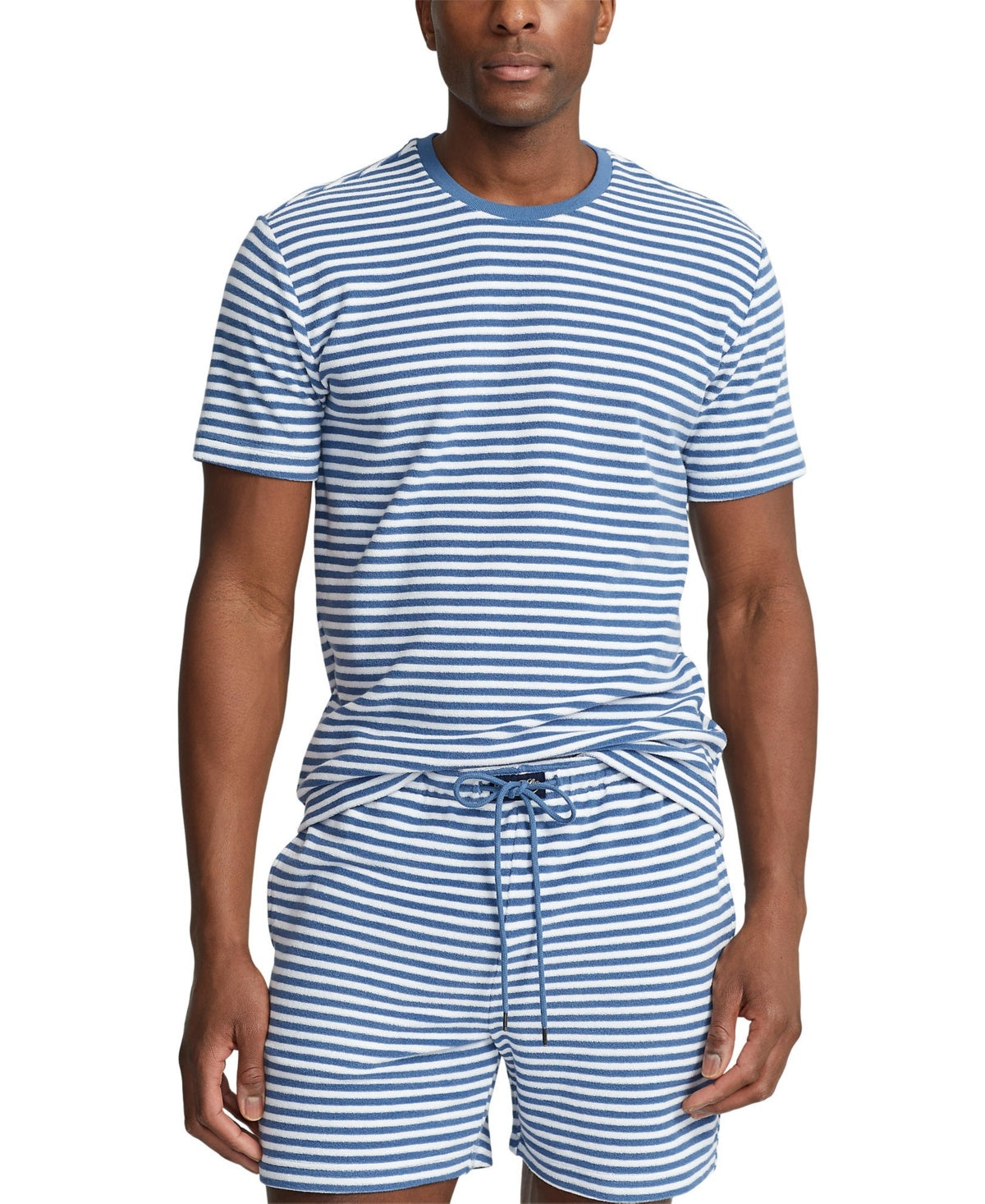 Polo Ralph Lauren Mens T-Shirt Shirt Medium Blue White Striped